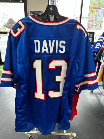 GABRIEL DAVIS BILLS SEWN STITCHED BLUE JERSEY SIZE MENS XL