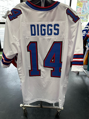 STEFON DIGGS BILLS SEWN STITCHED WHITE JERSEY SIZE MENS XL