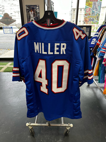 VON MILLER BILLS SEWN STITCHED BLUE JERSEY SIZE MENS XL