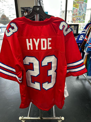MICAH HYDE BILLS SEWN STITCHED RED JERSEY SIZE MENS XL