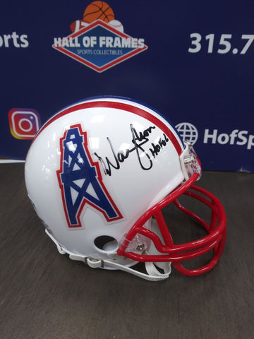 WARREN MOON HOUSTON OILERS SIGNED MINI HELMET HOF - JSA COA