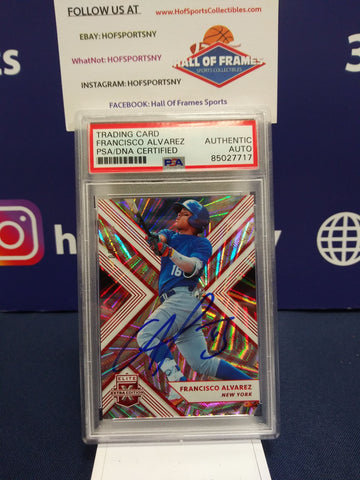 FRANCISCO ALVAREZ 2018 ELITE EXTRA EDITION AUTO CARD PSA #8/150