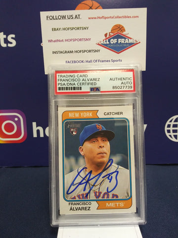 FRANCISCO ALVAREZ 2023 TOPPS HERITAGE ROOKIE AUTO CARD PSA (739)