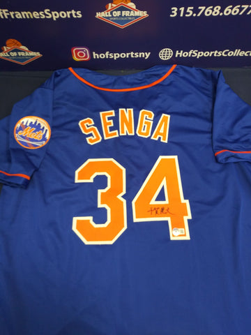 KODAI SENGA SIGNED KANJI METS BLUE CUSTOM JERSEY - BECKETT COA