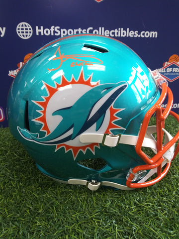 TYREEK HILL SIGNED DOLPHINS FS REPLICA FLASH HELMET INSC CHEETAH