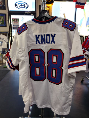 DAWSON KNOX BILLS SEWN STITCHED WHITE JERSEY SIZE MENS XL
