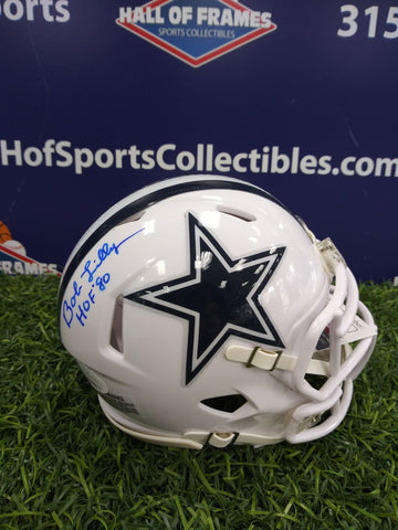 BOB LILLY SIGNED DALLAS COWBOYS ALT SPEED MINI HELMET HOF 80