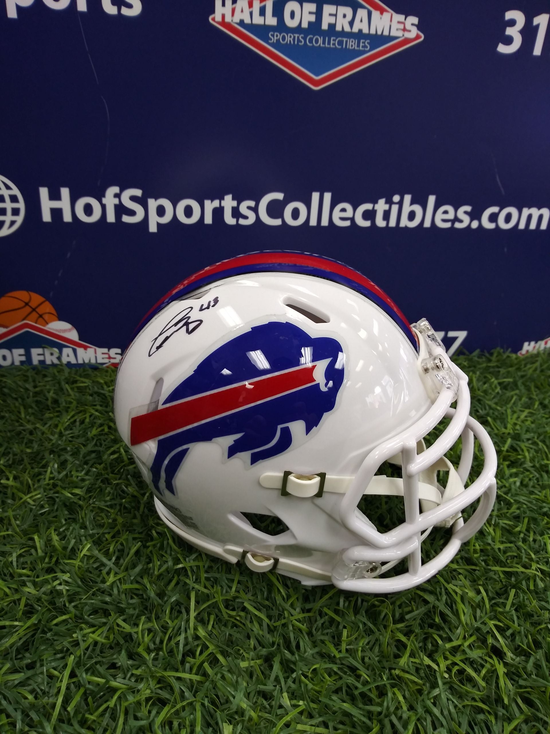 buffalo bills speed mini football helmet TERREL BERNARD SIGNED BUFFALO BILLS SPEED MINI HELMET JSA