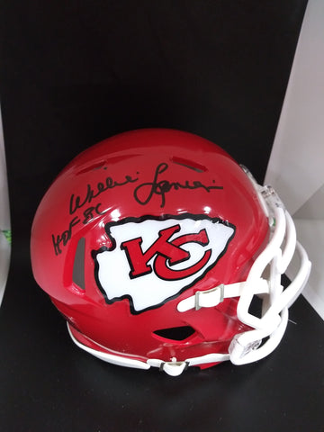 WILLIE LANIER CHIEFS MINI HELMET - TRISTAR COA