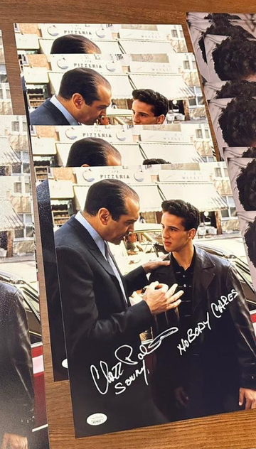 Chazz Palminteri SIGNED BRONX TAIL 11X14 "NOBODY CARES" JSA