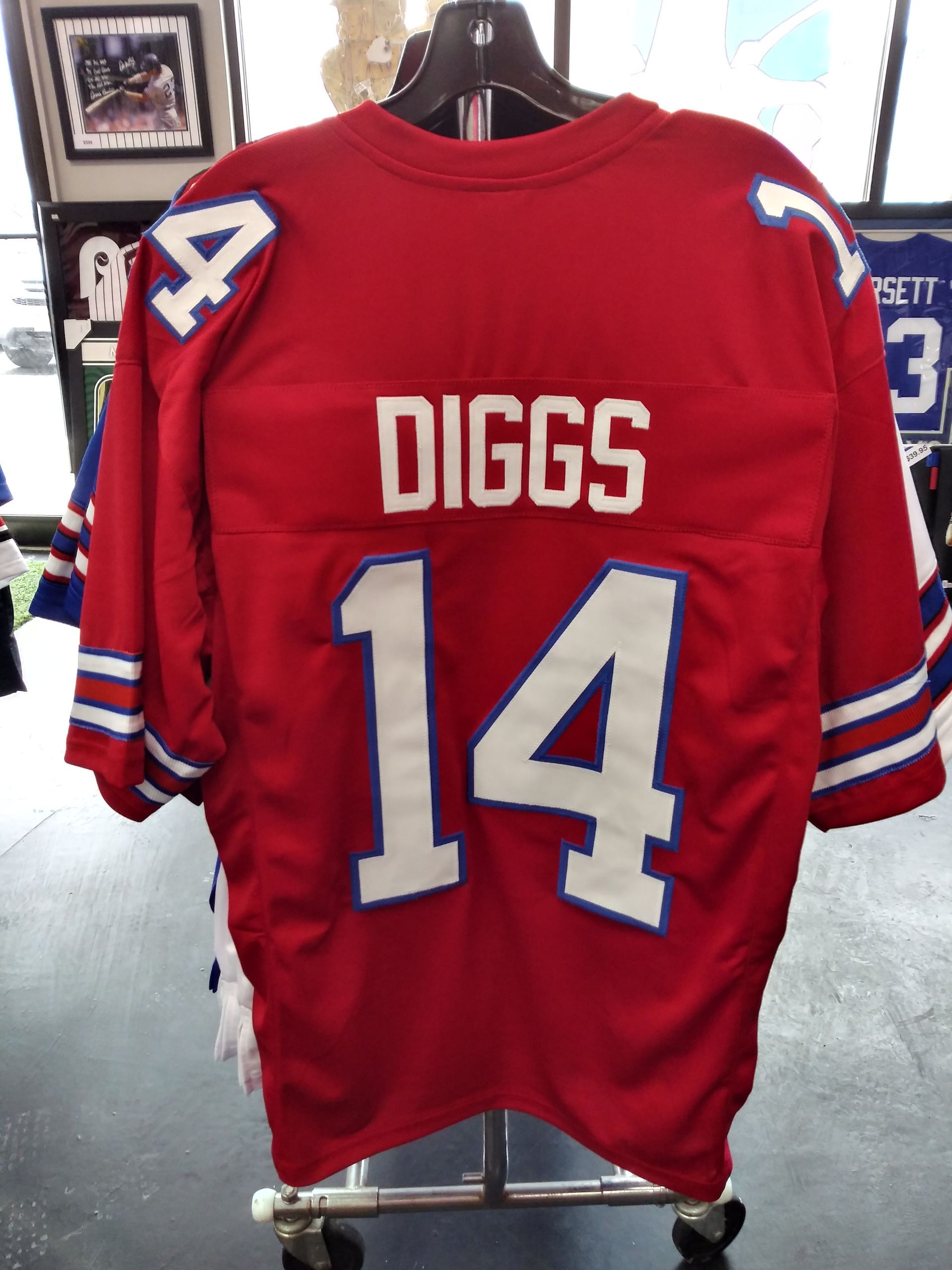 Football Jersey Red Stefon Diggs Jersey STEFON DIGGS BILLS SEWN