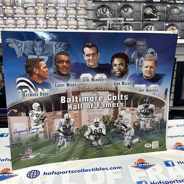 5 BALTIMORE COLTS HOF LEGENDS SIGNED 16X20 MOORE - BERRY - MACKEY+ 2