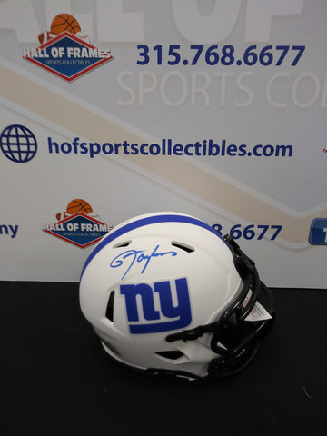 LAWRENCE TAYLOR NY GIANTS LUNAR SPEED MINI HELMET JSA