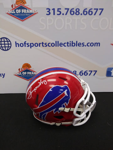 THURMAN THOMAS BUFFALO BILLS SIGNED THROWBACK MINI HELMET JSA