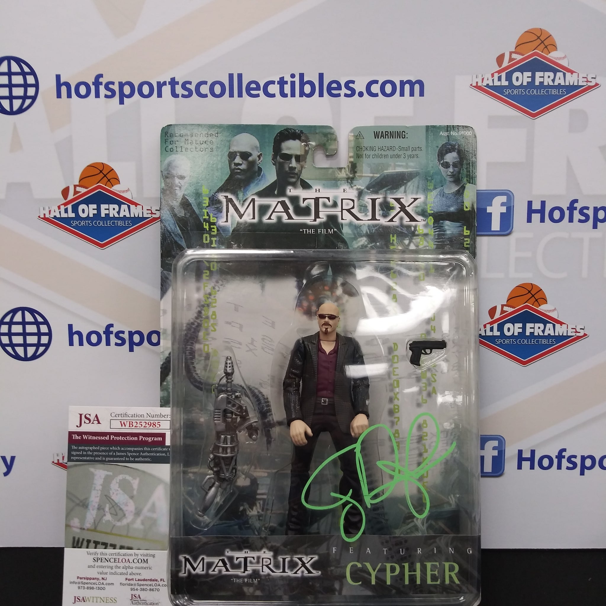 JOE PANTOLIANO SIGNED THE MATRIX CYPHER FIGURE JSA