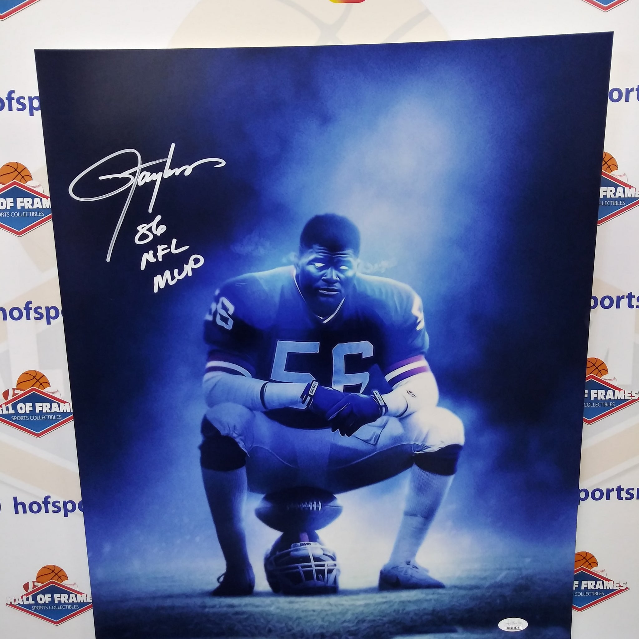 Lawrence Taylor New York Giants Signed 16x20 INSC 86 NFL MVP JSA COA