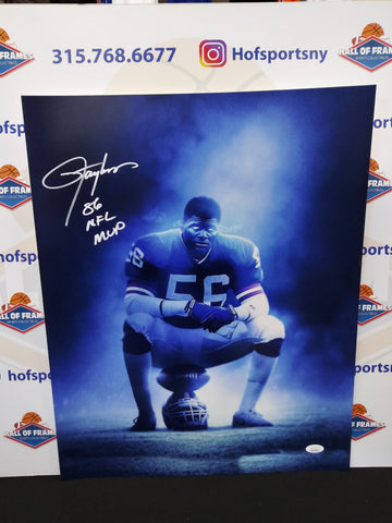 Lawrence Taylor New York Giants Signed 16x20 INSC 86 NFL MVP JSA COA