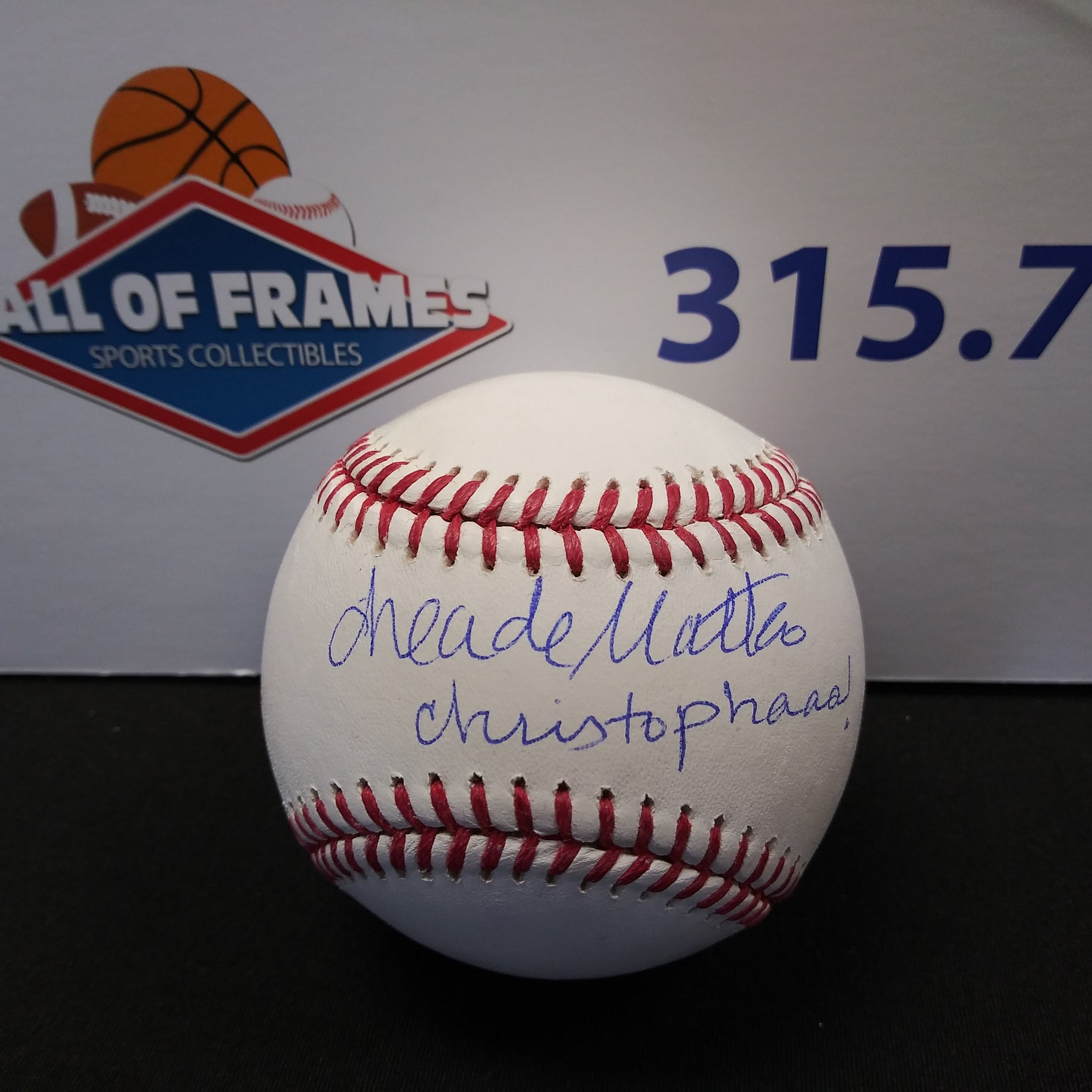 DREA DEMATTEO SIGNED MLB BASEBALL SOPRANOS INSC CHRISTOPHURR JSA COA