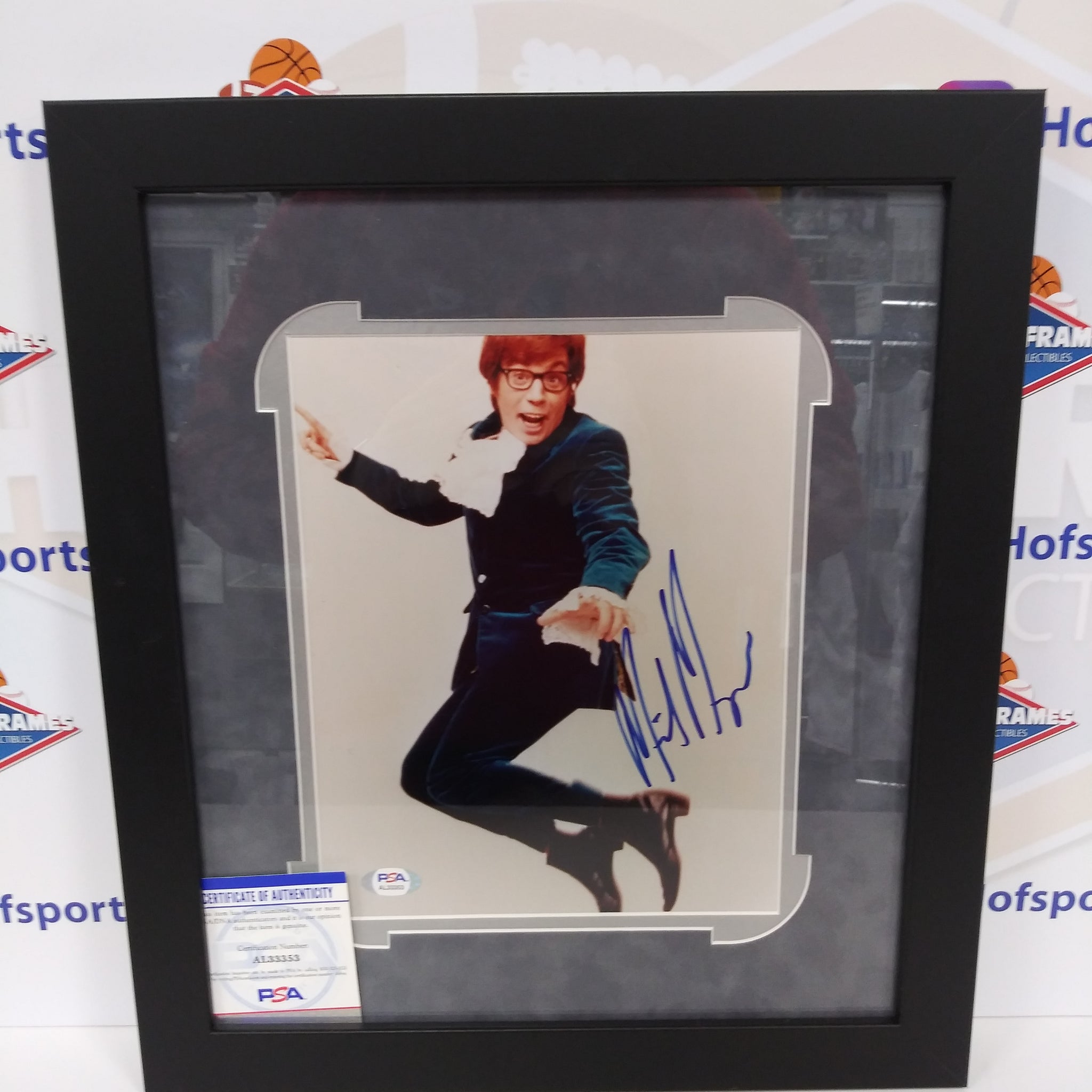 MIKE MYERS SIGNED AUSTIN POWERS 8X10 FRAMED PHOTO PSA COA