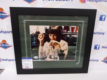 UMA THURMAN SIGNED 8X10 PULP FICTION 8X10 FRAMED PHOTO PSA COA