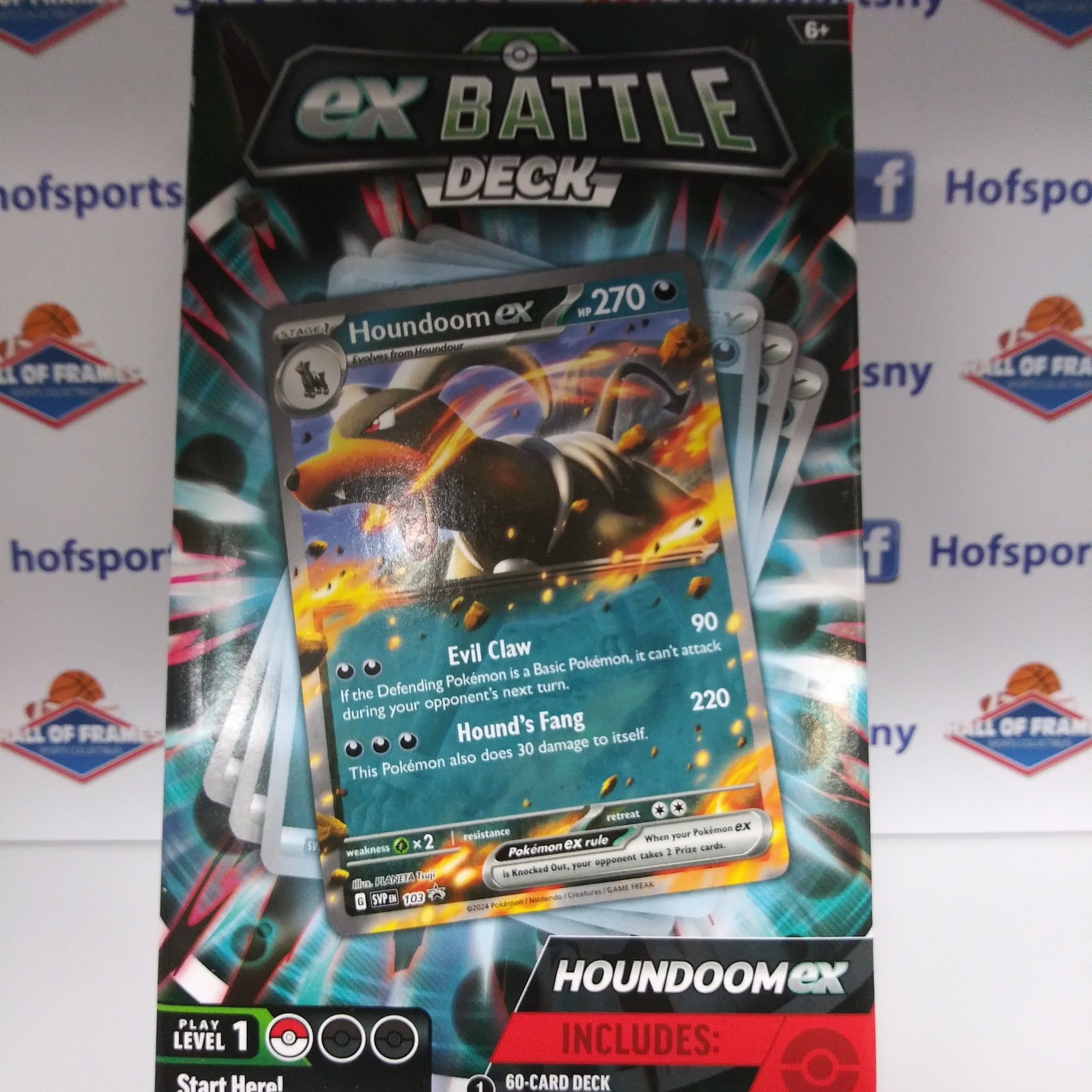 POKEMON EX BATTLE DECK! HOUNDOOM EX! 1 60 CARD STARTER DECK!