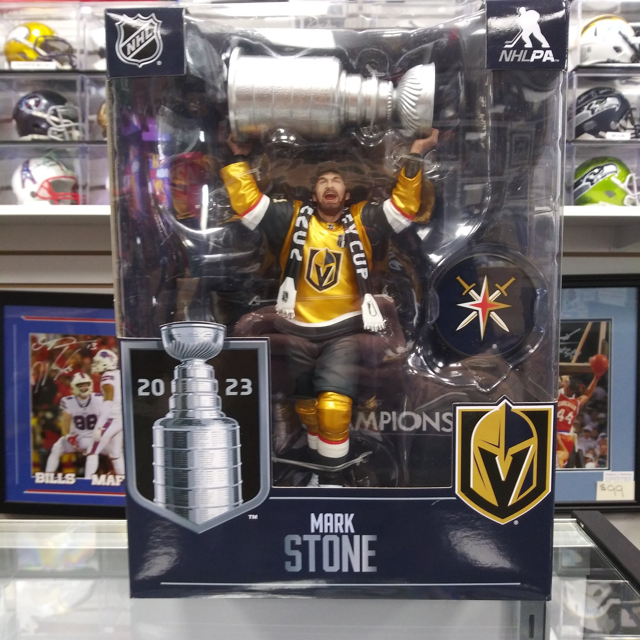 2023 MARK STONE LAS VEGAS GOLDEN KNIGHTS McFARLANE'S LEGACY SERIES WITH STANLEY CUP!