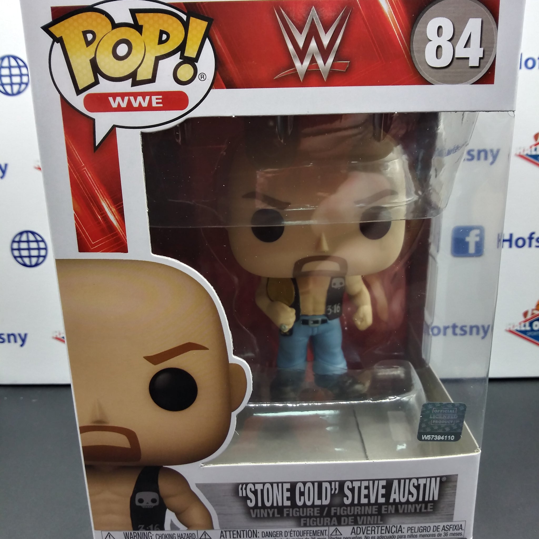 "STONE COLD" STEVE AUSTIN WITH BELT WWE FUNKO POP #84!