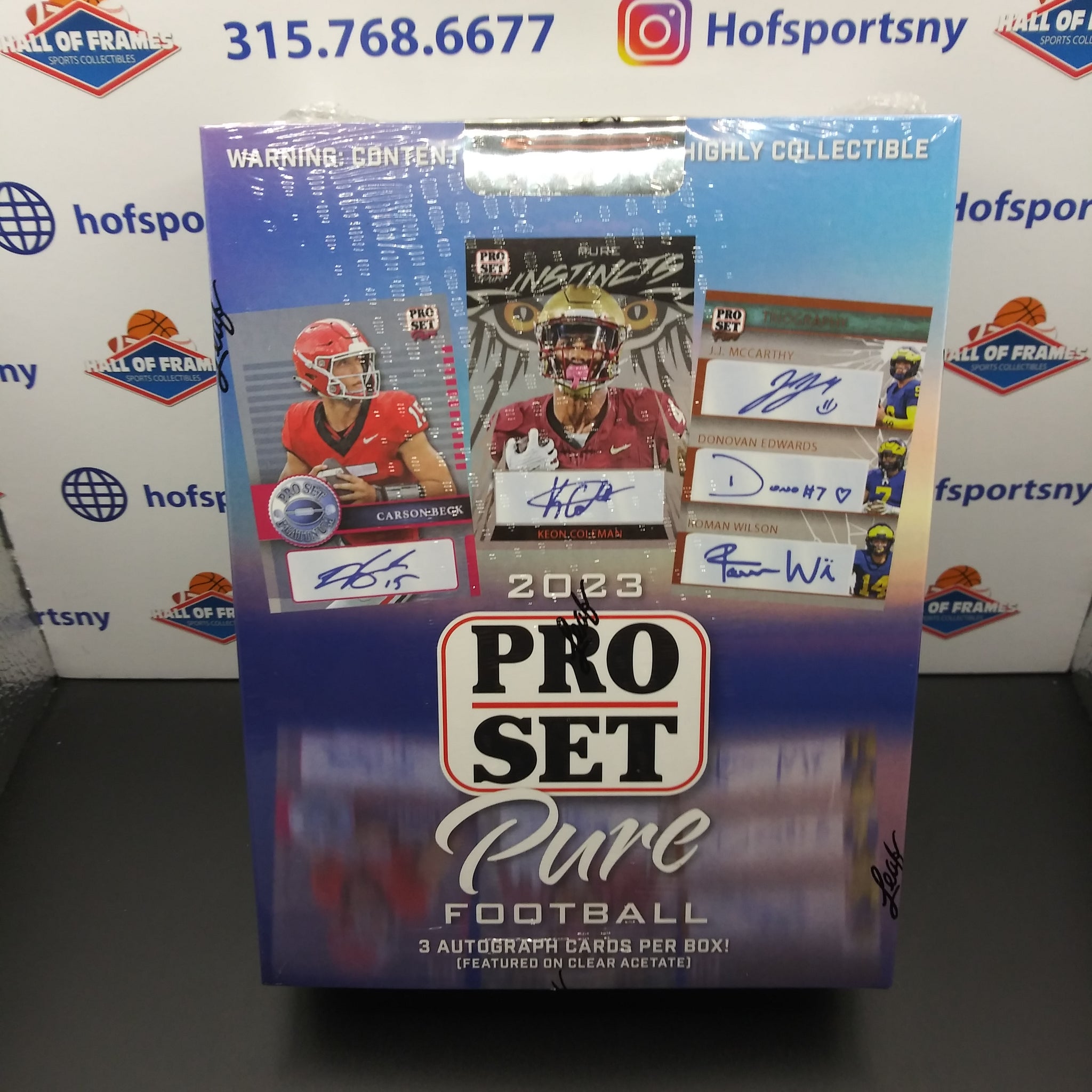 2023 LEAF PRO SET PURE FOOTBALL HOBBY BOX! 3 AUTOS PER BOX!