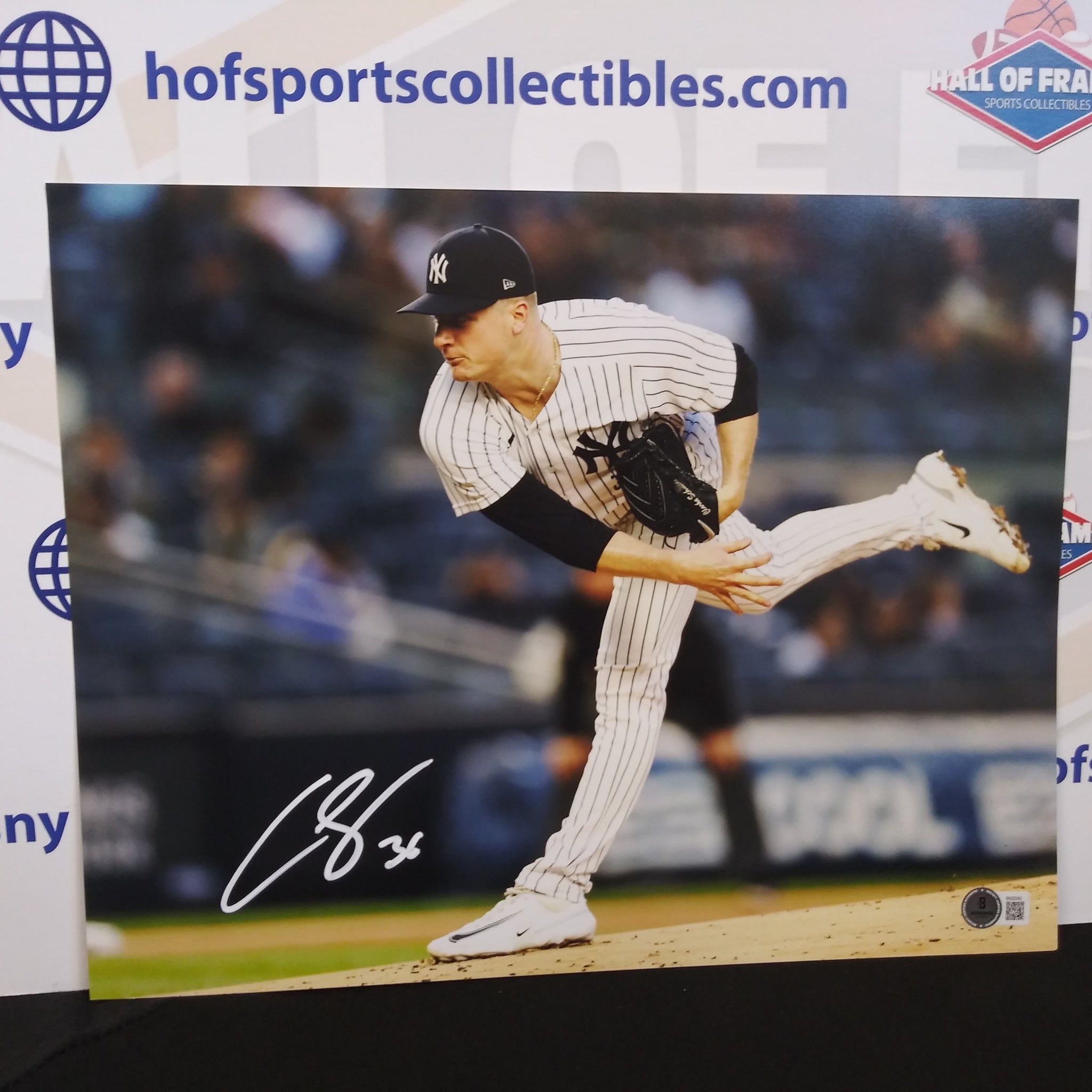 CLARKE SCHMIDT SIGNED YANKEES 11X14 PHOTO - BECKETT COA