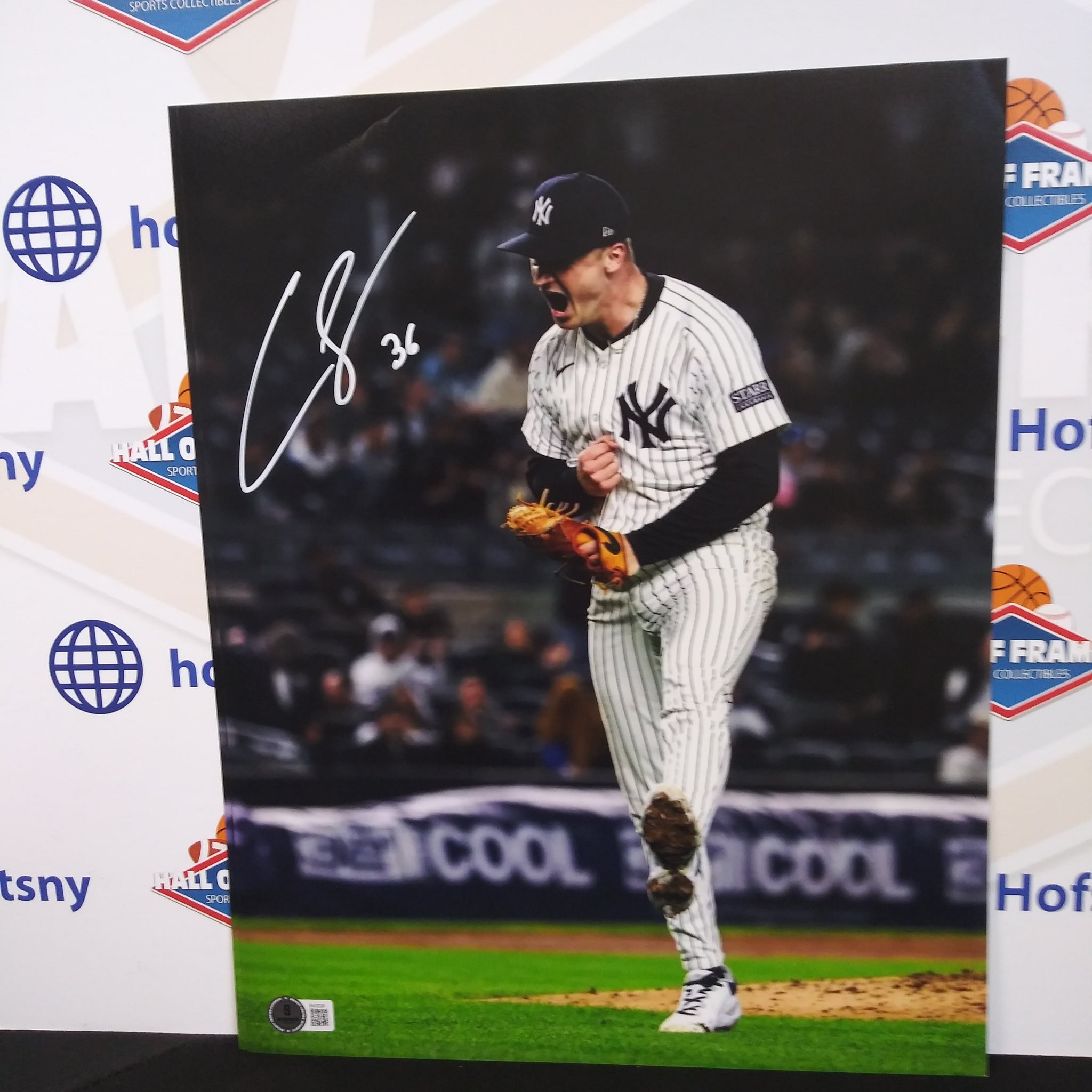 CLARKE SCHMIDT SIGNED YANKEES 11X14 PHOTO - BECKETT COA