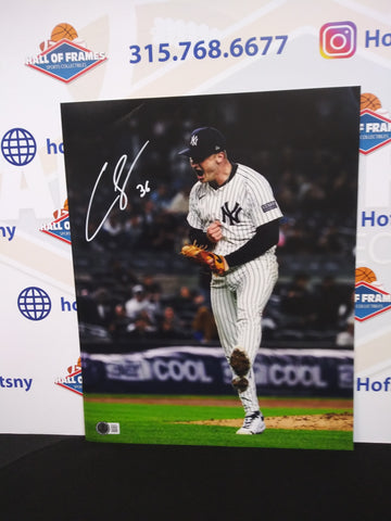 CLARKE SCHMIDT SIGNED YANKEES 11X14 PHOTO - BECKETT COA