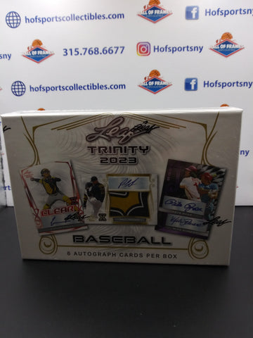 2023 LEAF TRINITY BASEBALL HOBBY BOX! 6 AUTOS PER BOX! LOOK FOR PAUL SKENES!