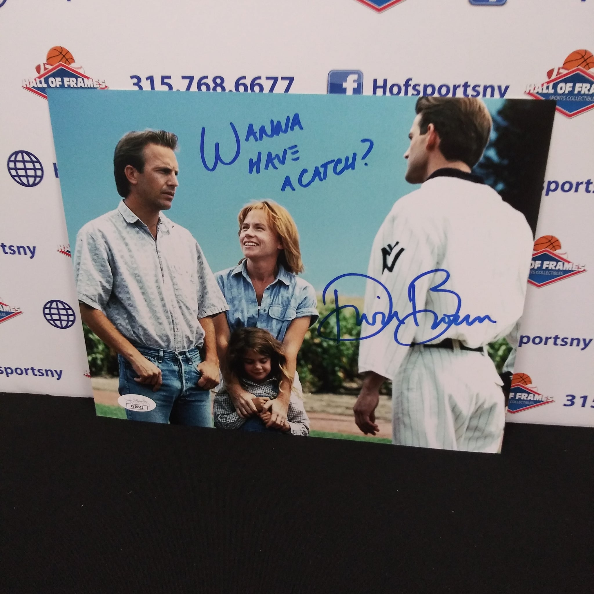 DWIER BROWN SIGNED FIELD OF DREAMS 8X10 PHOTO JSA COA