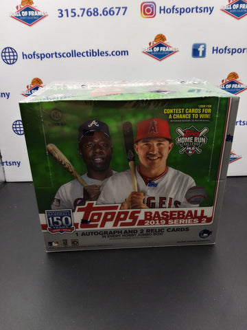 2019 TOPPS SERIES 2 BASEBALL HOBBY JUMBO BOX! 3 HITS PER BOX!