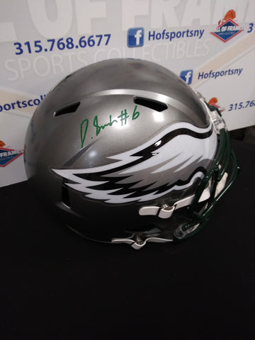 DEVONTA SMITH PHILADELPHIA EAGLES FULL SIZE FLASH REPLICA HELMET! FANATICS COA!