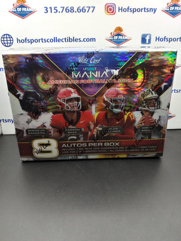 2024 WILD CARD AUTO MANIA AMERICAN FOOTBALL EDITION HOBBY BOX! 8 AUTOS!