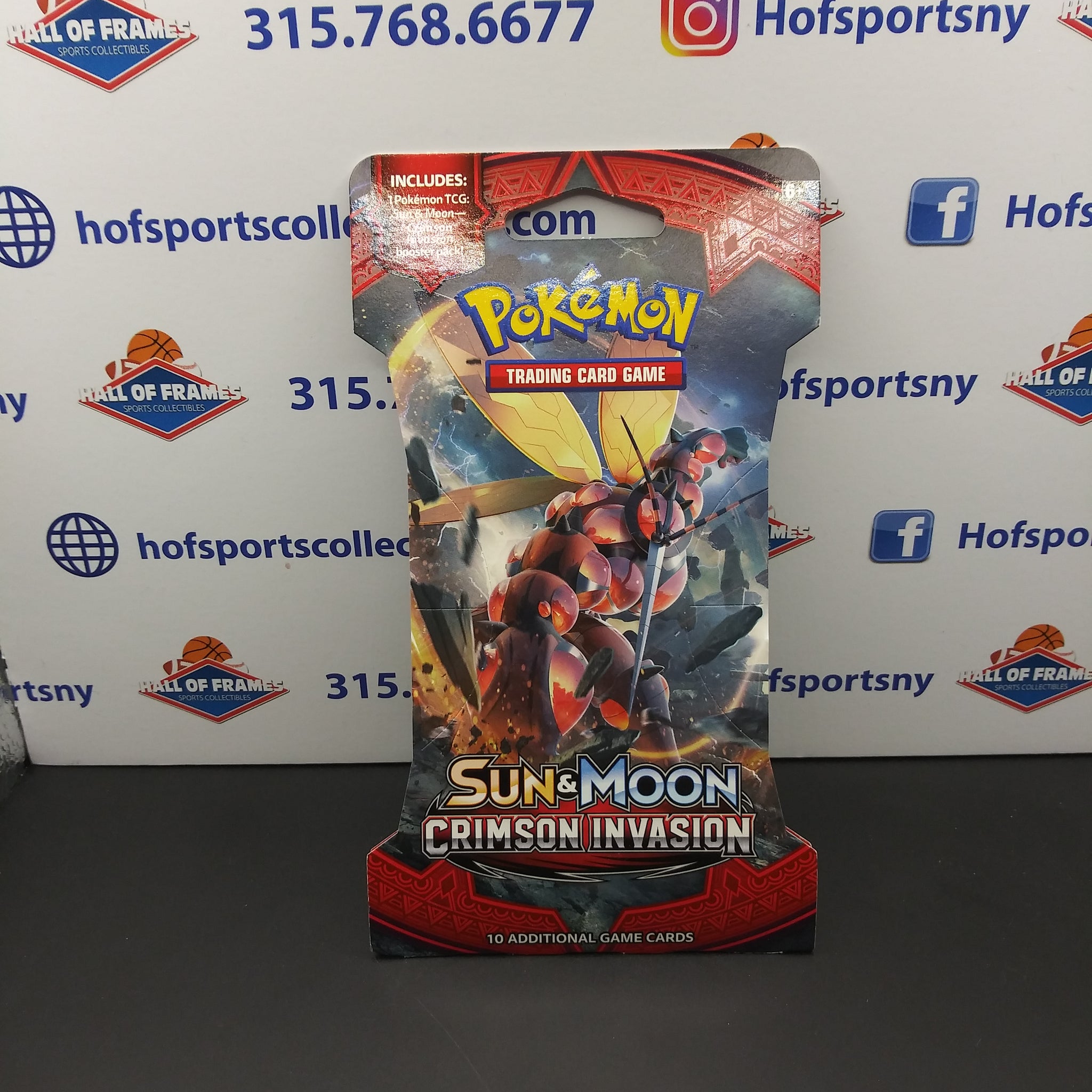 2017 POKEMON SUN & MOON CRIMSON INVASION SLEEVED BOOSTER PACK! (RANDOM PACK ART)