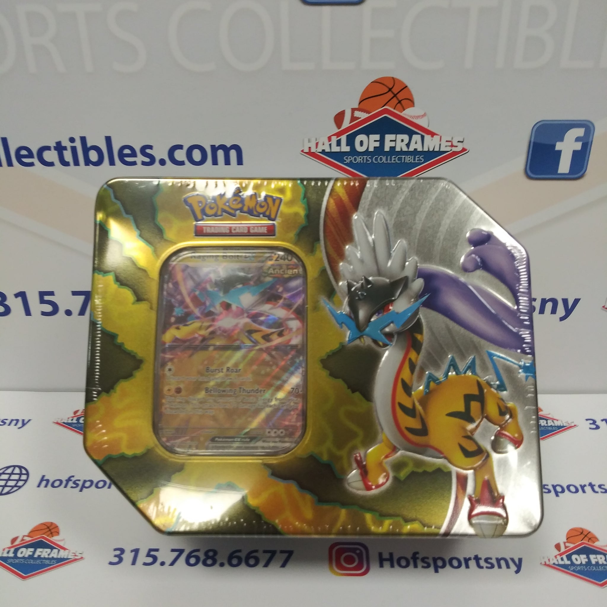 2024 POKEMON PARADOX DESTINIES TIN! RAGING BOLT EX! 5 PACKS!