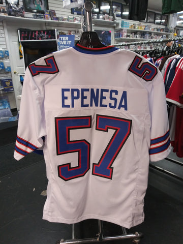 AJ EPENESA BUFFALO BILLS CUSTOM STITCHED WHITE JERSEY! XL!