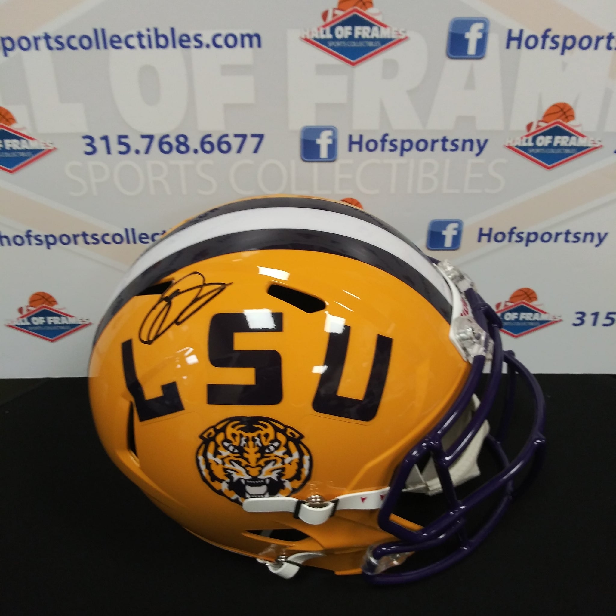 O'DELL BECKHAM JR LSU TIGERS FULL SIZE SIGNED REPLICA HELMET! BGS CERT!