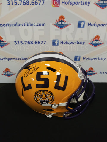 O'DELL BECKHAM JR LSU TIGERS FULL SIZE SIGNED REPLICA HELMET! BGS CERT!