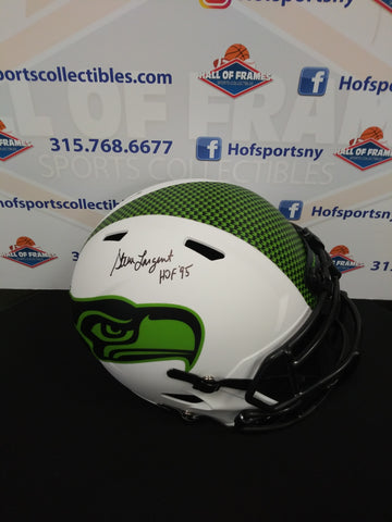 STEVE LARGENT SEATTLE SEAHAWKS LUNAR ECLIPSE FULL SIZE REPLICA SIGNED HELMET! TRI-STAR CERT!