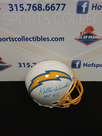 KELLEN WINSLOW SAN DIEGO CHARGERS SIGNED THROWBACK MINI HELMET! BGS COA!