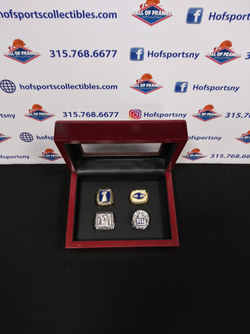 NEW YORK GIANTS 4 CHAMPIONSHIP RING SET WITH BOX!