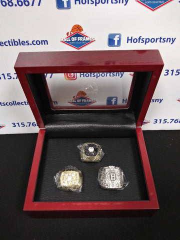 BOSTON BRUINS 3 CHAMPIONSHIP RINGS SET WITH BOX!