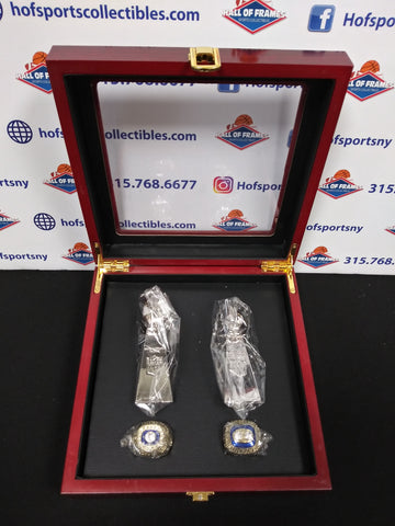 MIAMI DOLPHINS 2 CHAMPIONSHIP RING SET WITH TROPHIES AND BOX!