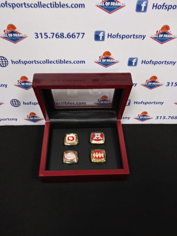 BUFFALO BILLS 4 AFC CHAMPIONSHIP RINGS SET WITH BOX!