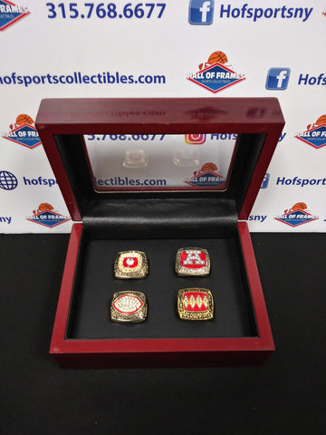 BUFFALO BILLS 4 AFC CHAMPIONSHIP RINGS SET WITH BOX!