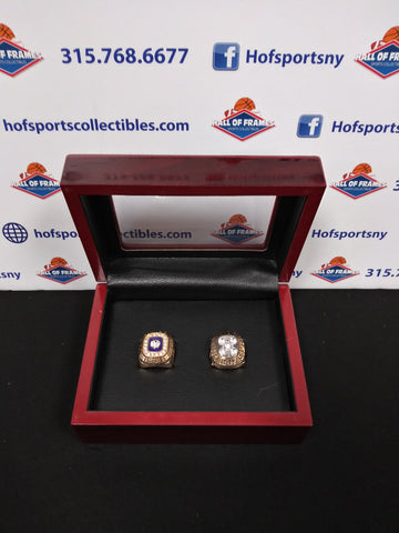 LOS ANGELES LAKERS BACK TO BACK 2 CHAMPIONSHIP RING SET WITH BOX!