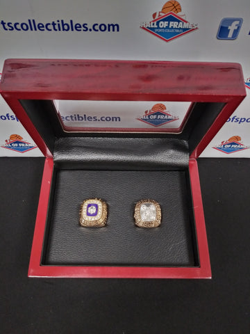 LOS ANGELES LAKERS BACK TO BACK 2 CHAMPIONSHIP RING SET WITH BOX!